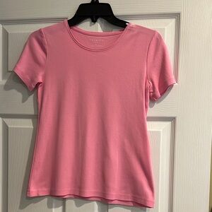Talbots Vibrant Pink Crew Neck Tee